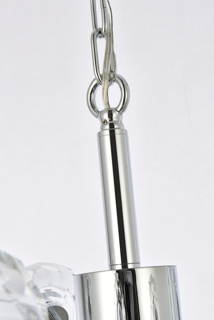 10 Light Pendant In Chrome