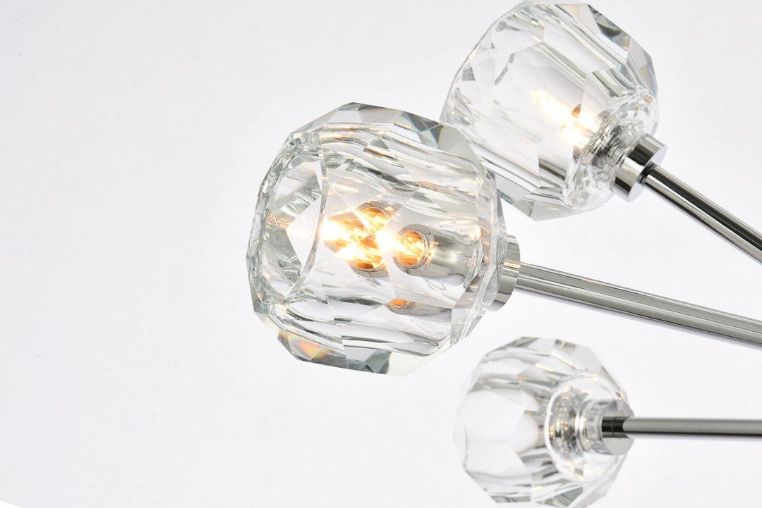 10 Light Pendant In Chrome
