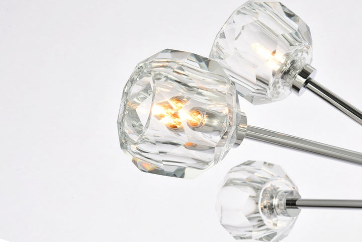 10 Light Pendant In Chrome