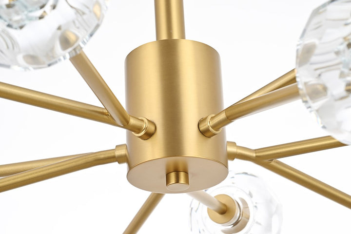 10 Light Pendant In Gold