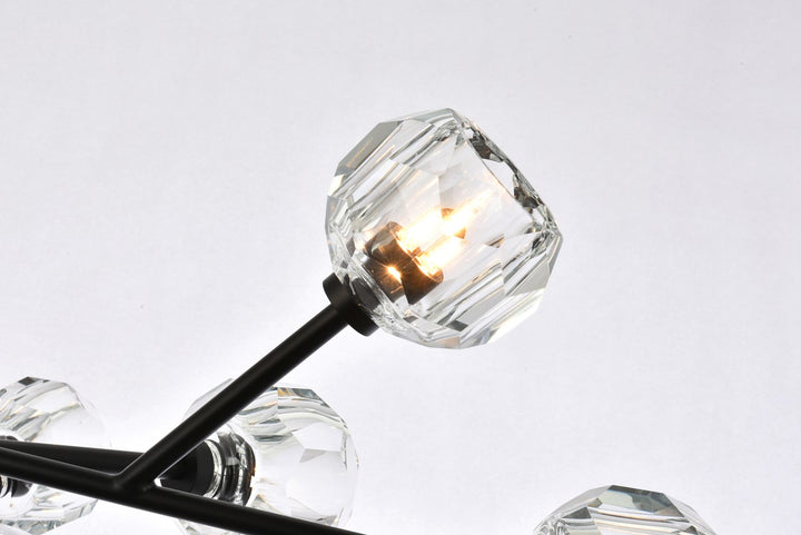 12 Light Pendant In Black