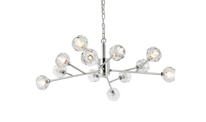 12 Light Pendant In Chrome