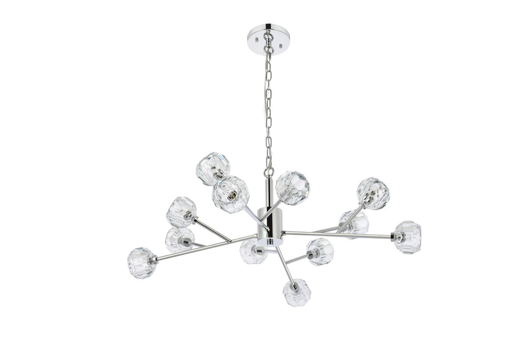 12 Light Pendant In Chrome