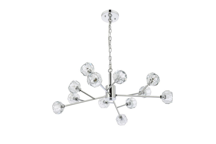 12 Light Pendant In Chrome