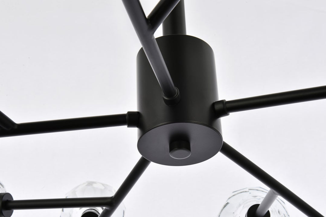 15 Light Pendant In Black