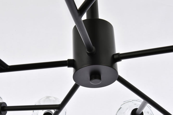 15 Light Pendant In Black