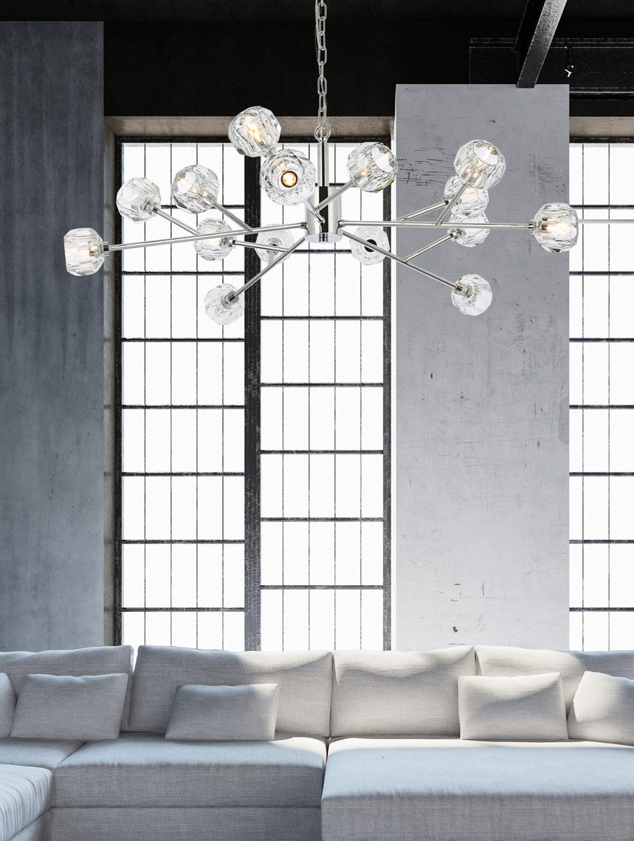 15 Light Pendant In Chrome