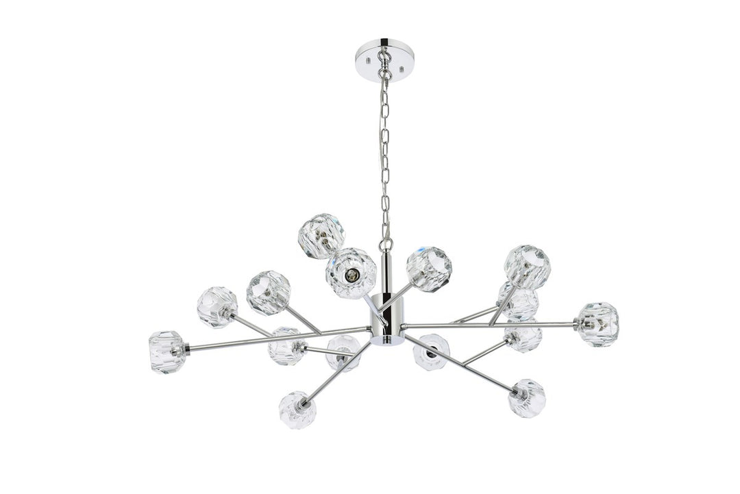 15 Light Pendant In Chrome