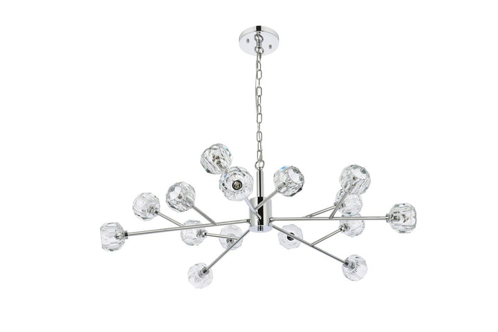 15 Light Pendant In Chrome
