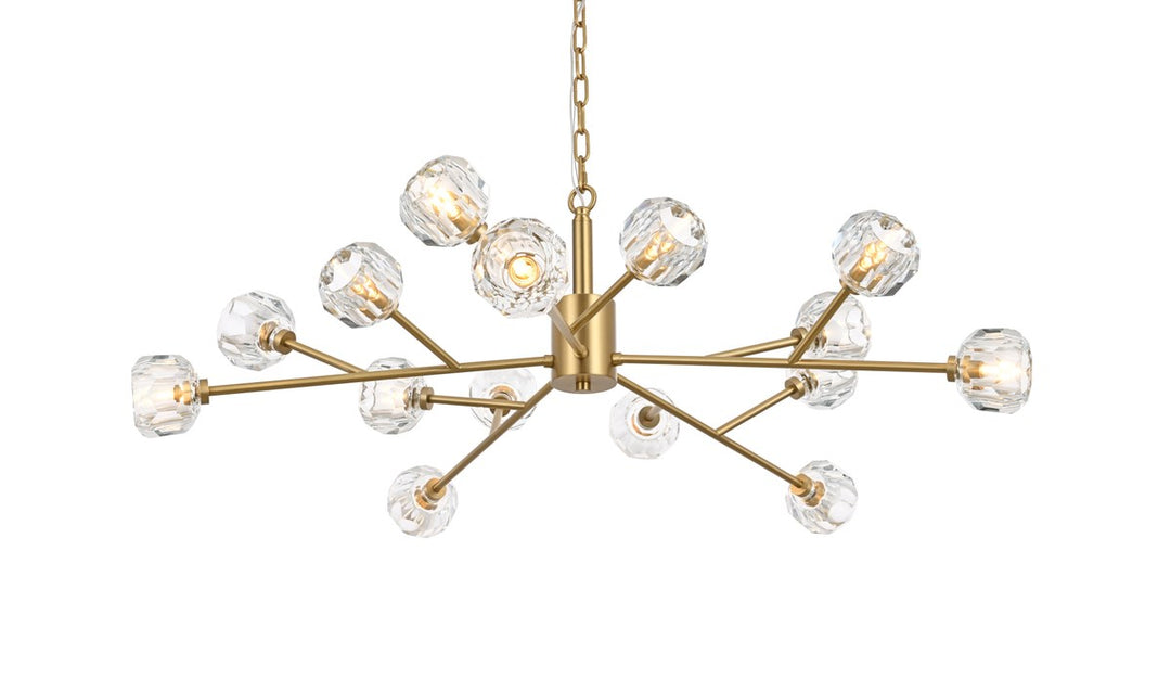 15 Light Pendant In Gold