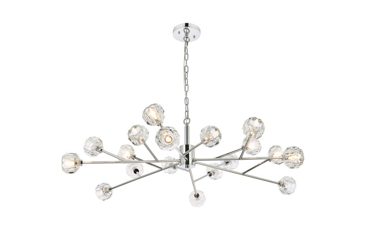 18 Light Pendant In Chrome by Elegant Lighting