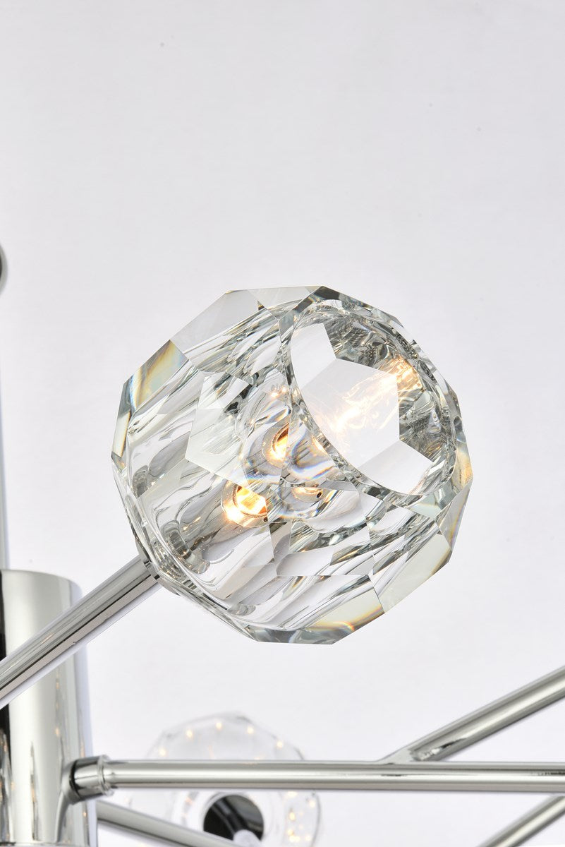 18 Light Pendant In Chrome