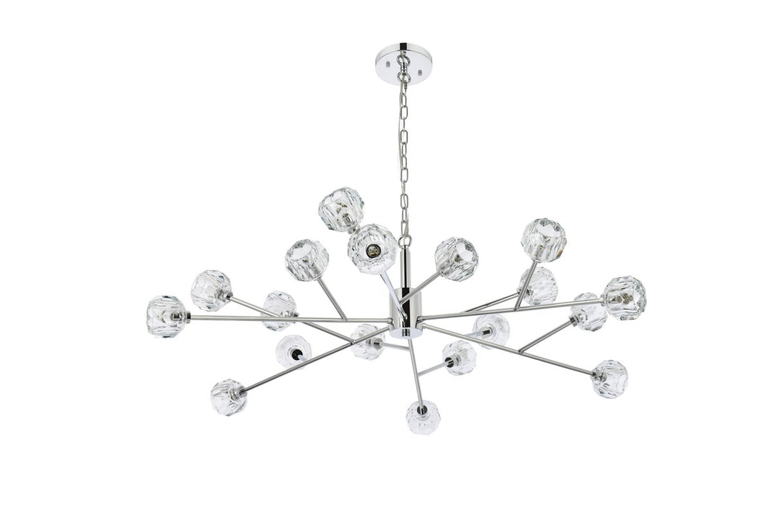18 Light Pendant In Chrome