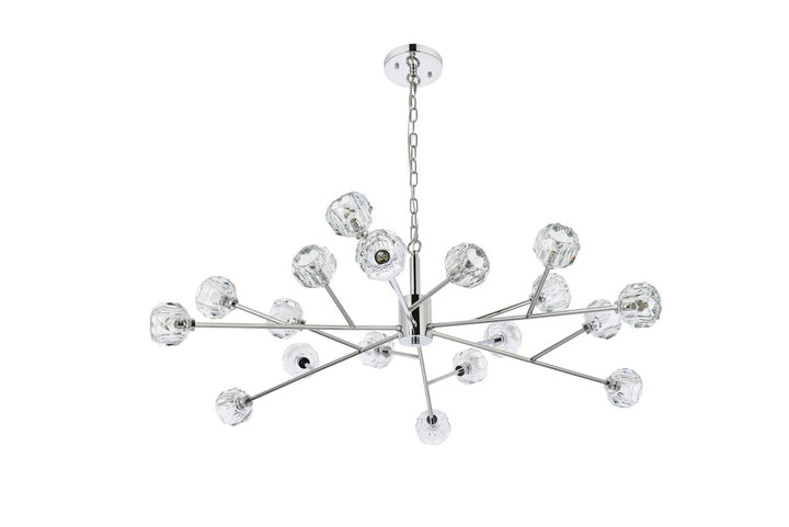 18 Light Pendant In Chrome
