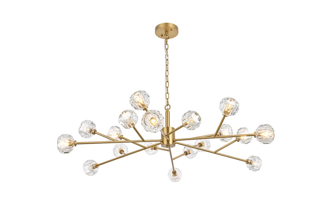 18 Light Pendant In Gold by Elegant Lighting