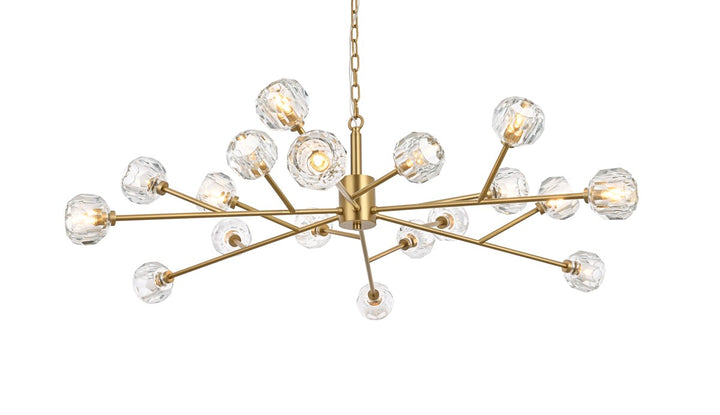 18 Light Pendant In Gold