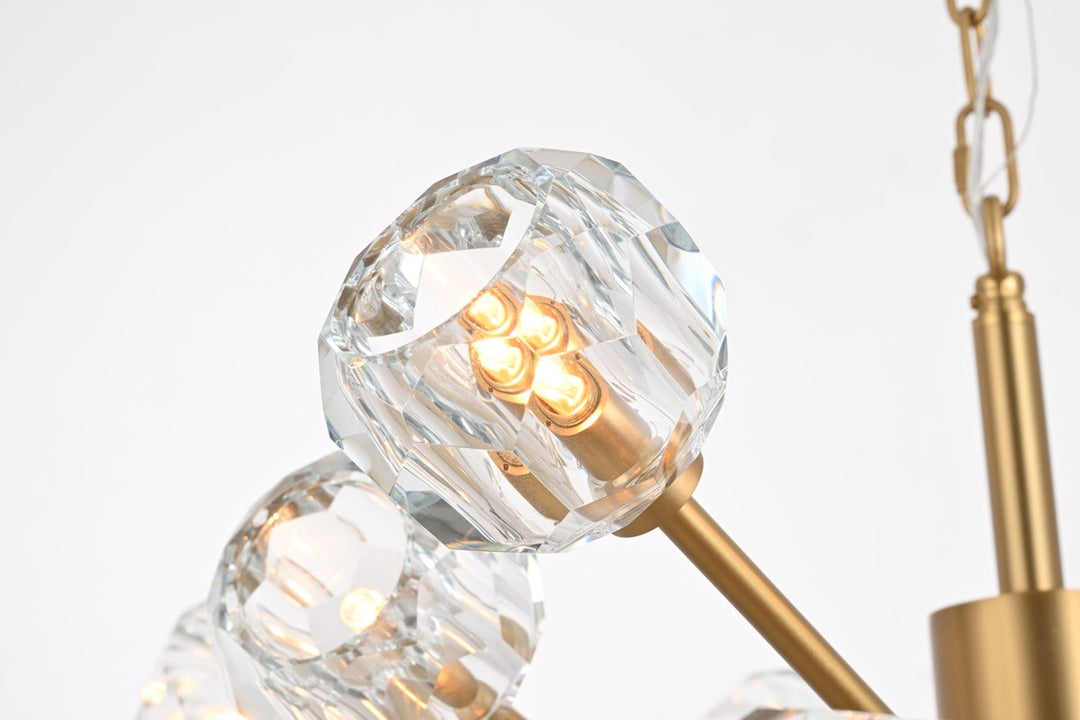 18 Light Pendant In Gold