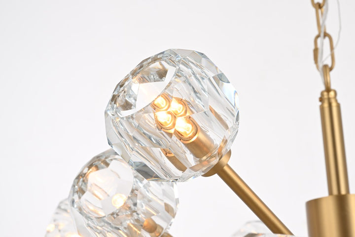 18 Light Pendant In Gold