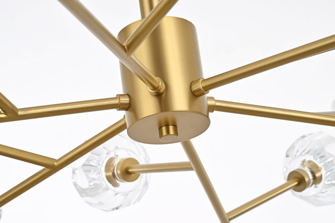 18 Light Pendant In Gold