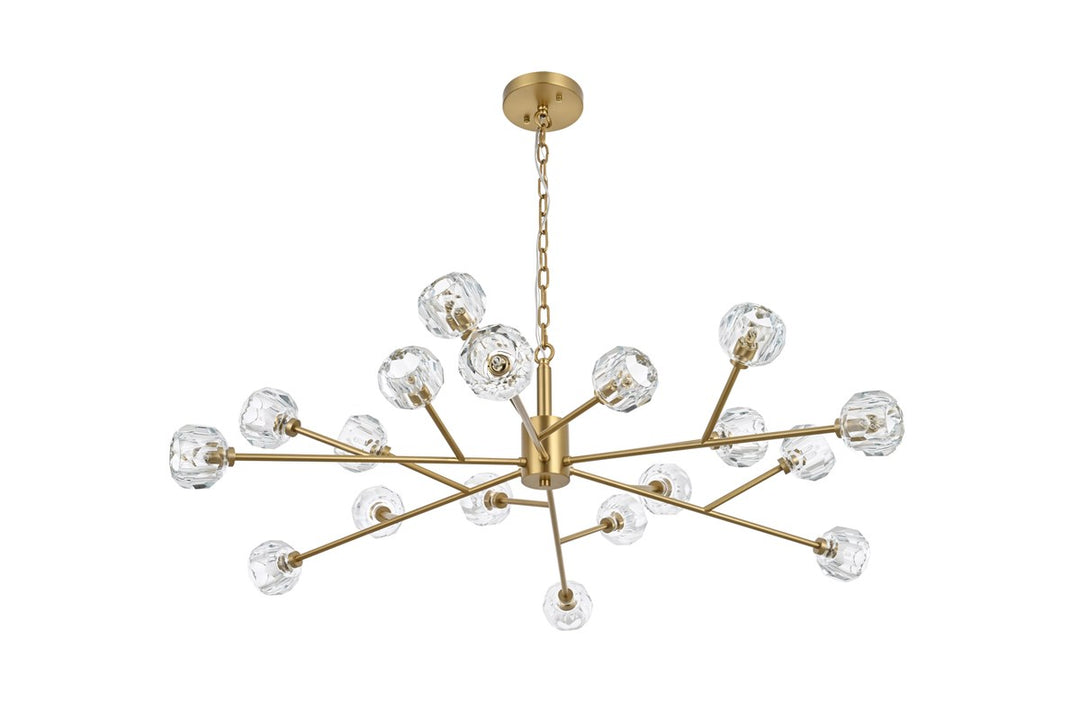 18 Light Pendant In Gold
