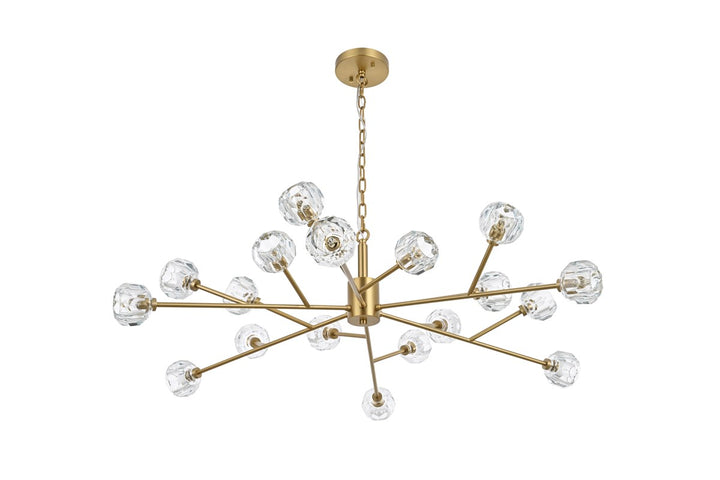 18 Light Pendant In Gold