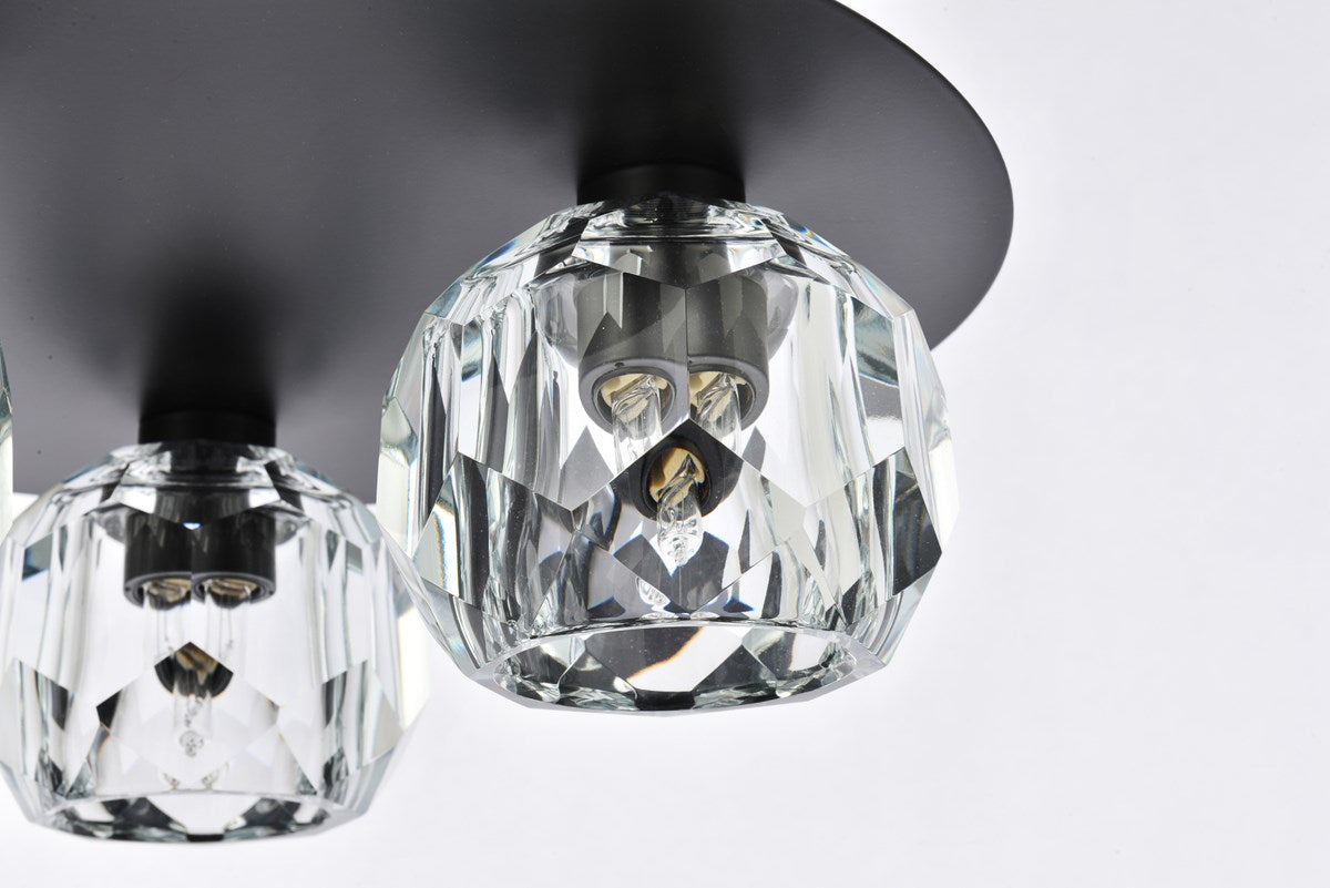 3 Light Ceiling Lamp In Black