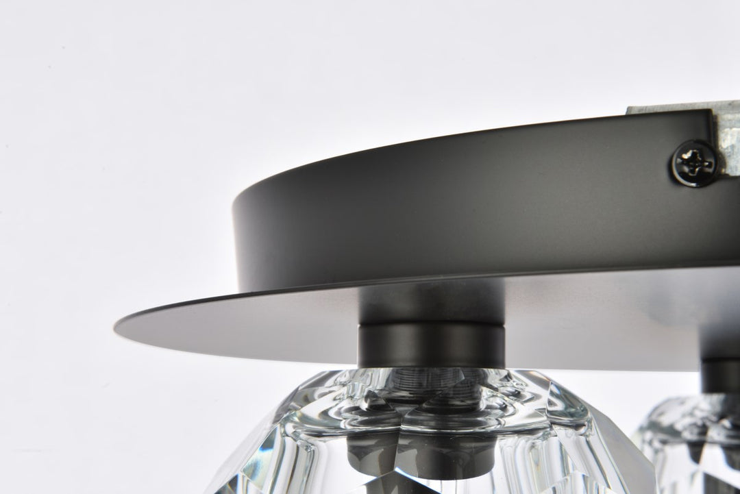 3 Light Ceiling Lamp In Black