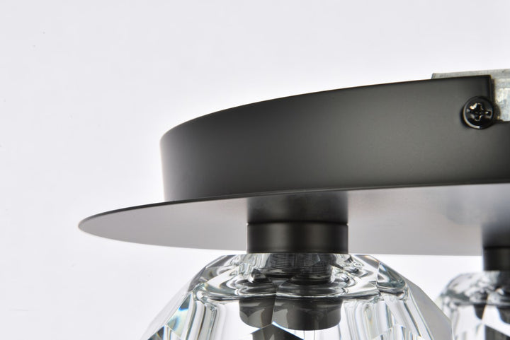 3 Light Ceiling Lamp In Black