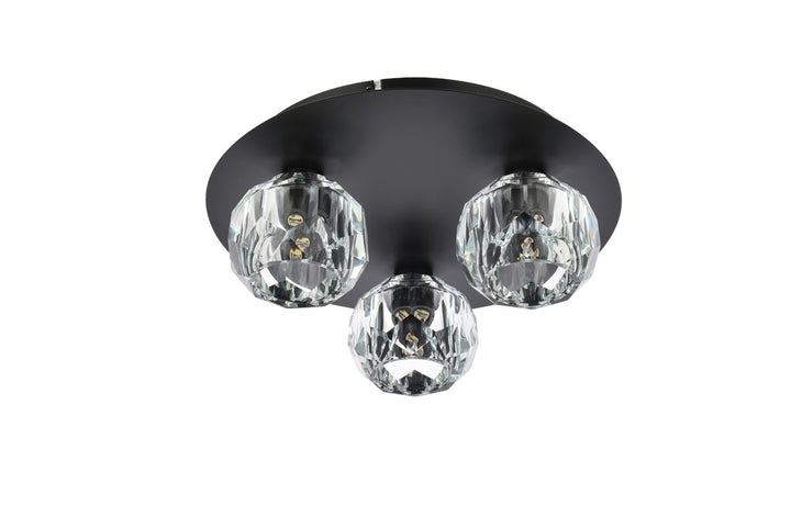 3 Light Ceiling Lamp In Black
