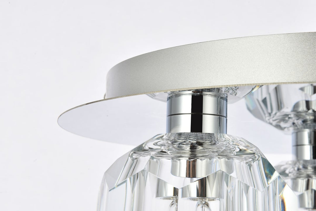 3 Light Ceiling Lamp In Chrome