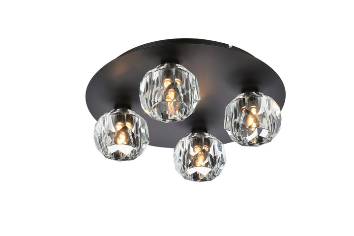 4 Light Ceiling Lamp In Black