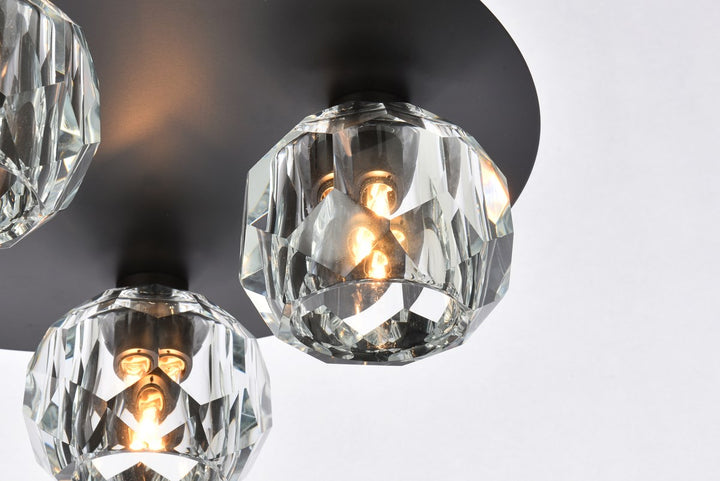 4 Light Ceiling Lamp In Black