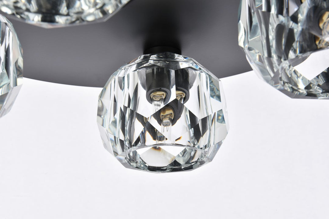 4 Light Ceiling Lamp In Black