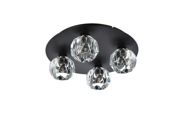 4 Light Ceiling Lamp In Black