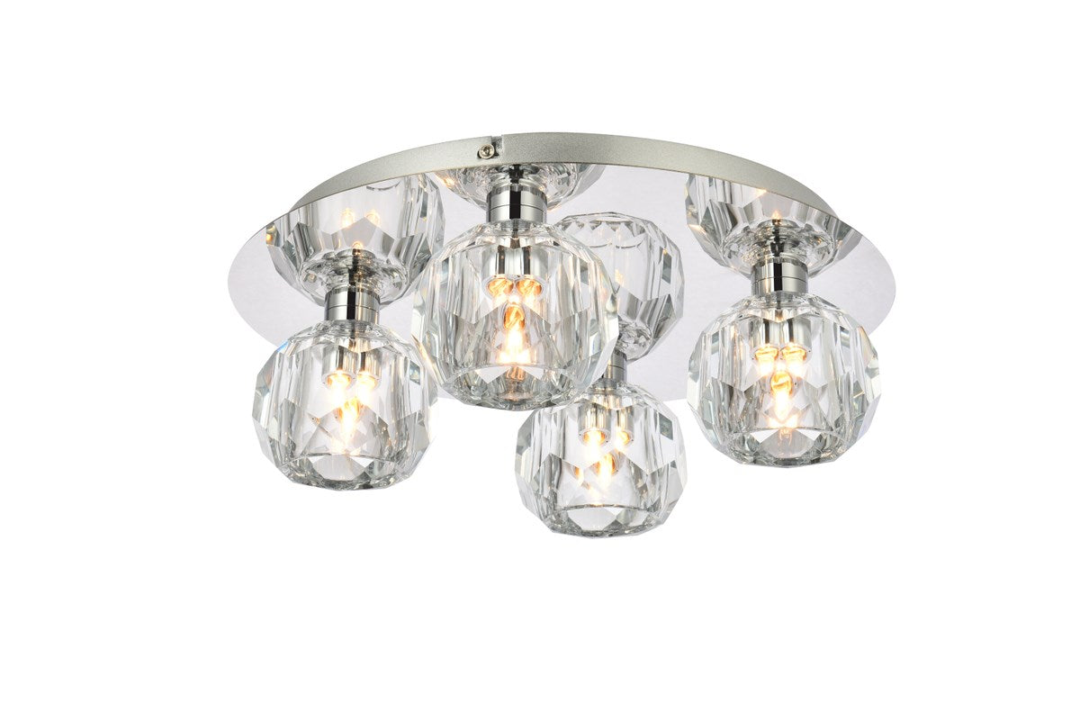 4 Light Ceiling Lamp In Chrome by Elegant Lighting
