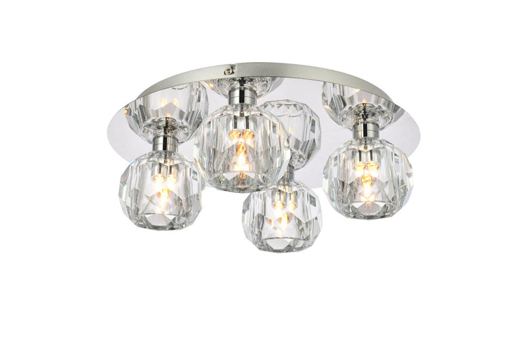 4 Light Ceiling Lamp In Chrome by Elegant Lighting