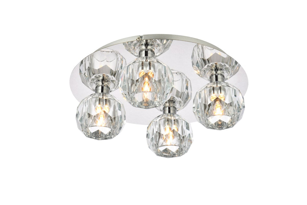 4 Light Ceiling Lamp In Chrome