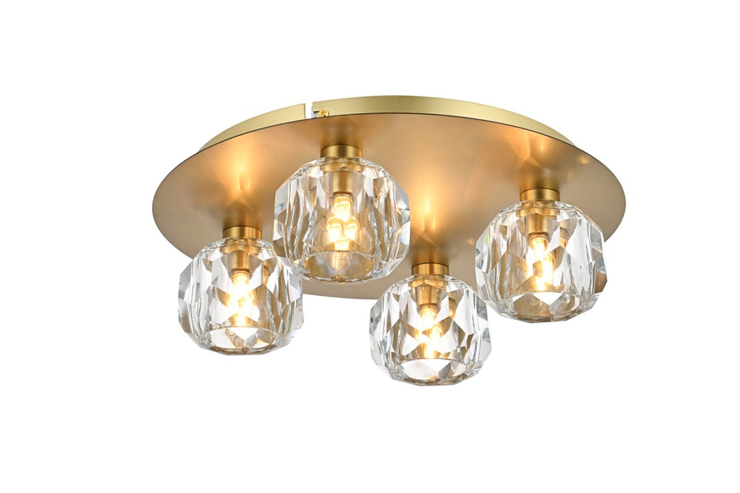 4 Light Ceiling Lamp In Gold by Elegant Lighting