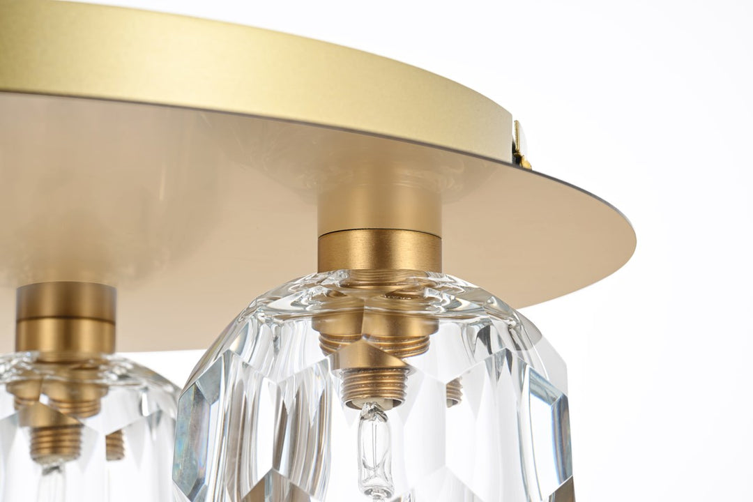 4 Light Ceiling Lamp In Gold
