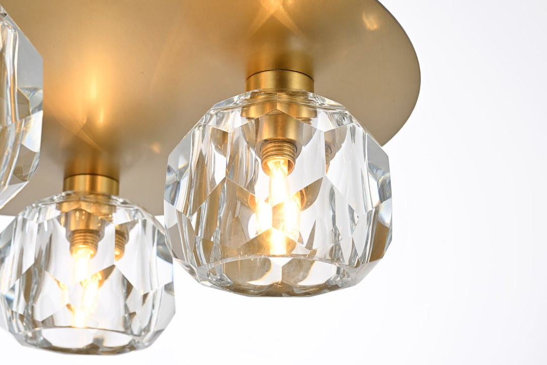 4 Light Ceiling Lamp In Gold