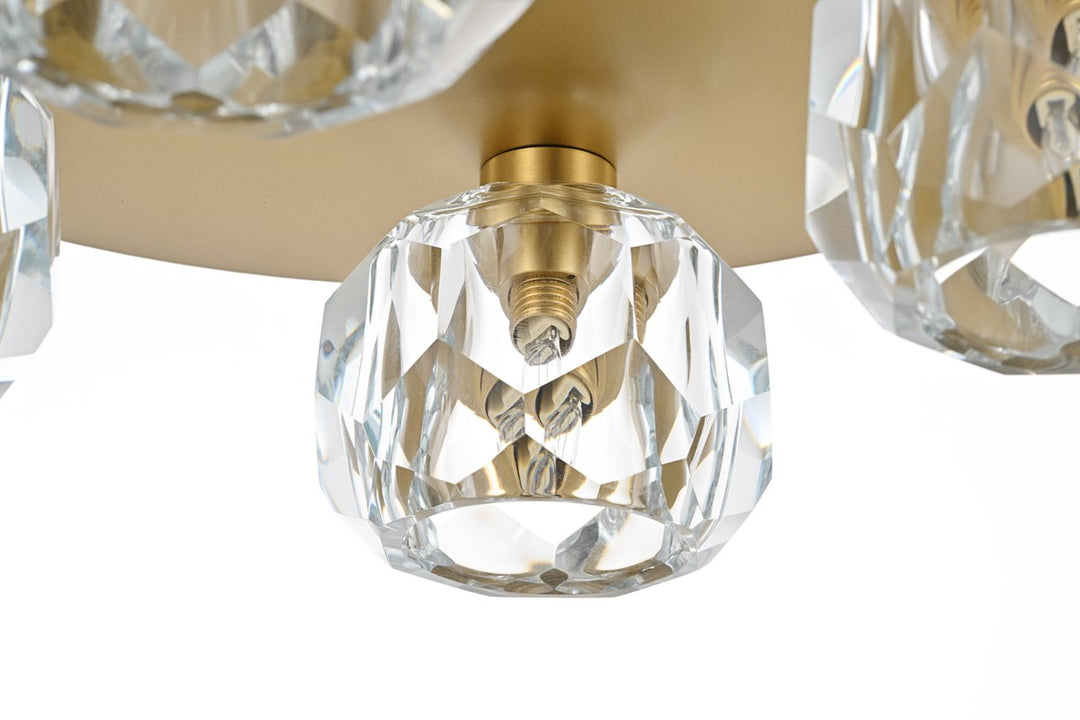 4 Light Ceiling Lamp In Gold