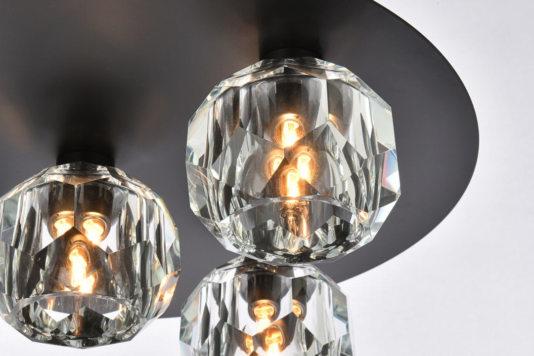 5 Light Ceiling Lamp In Black