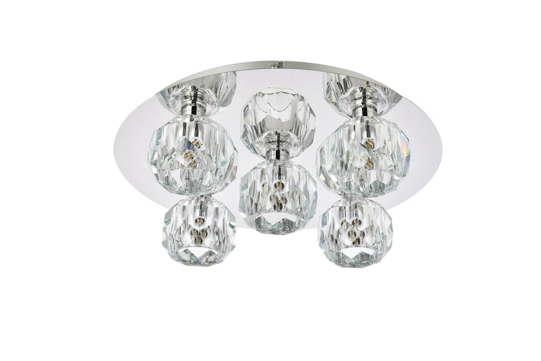 5 Light Ceiling Lamp In Chrome