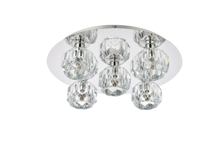 5 Light Ceiling Lamp In Chrome