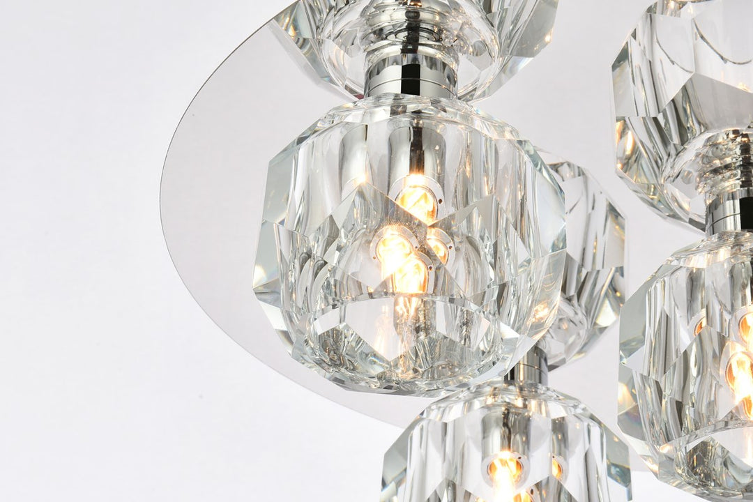 5 Light Ceiling Lamp In Chrome