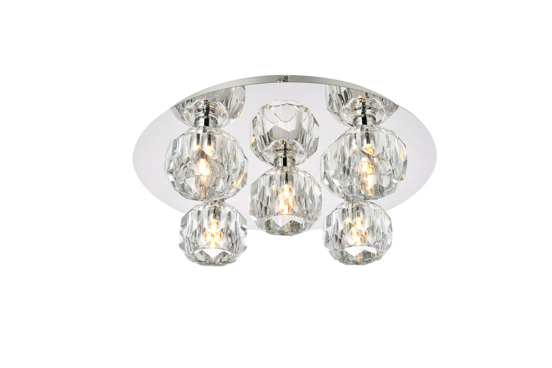 5 Light Ceiling Lamp In Chrome