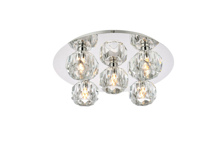 5 Light Ceiling Lamp In Chrome