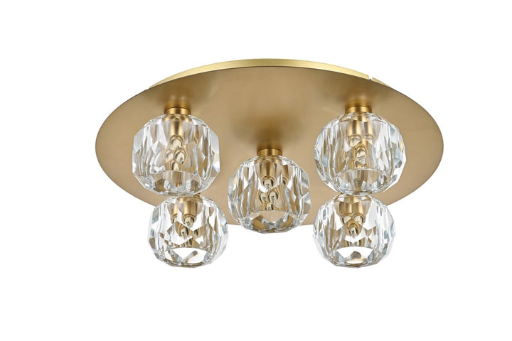 5 Light Ceiling Lamp In Gold