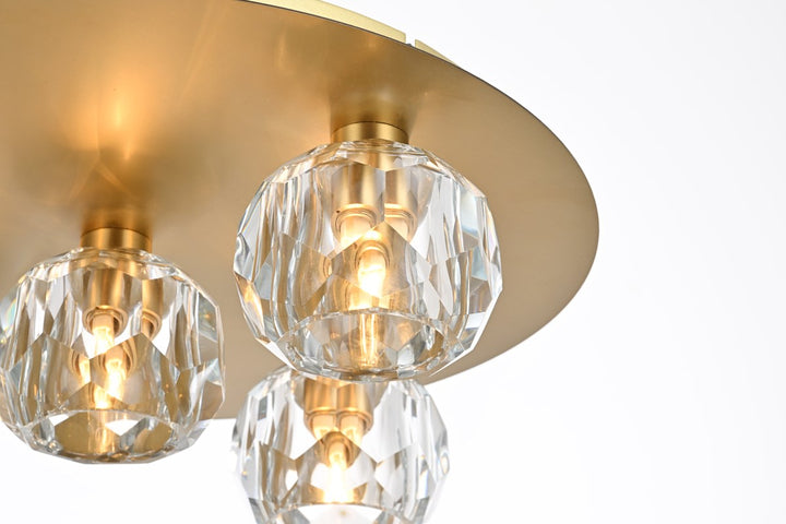 5 Light Ceiling Lamp In Gold