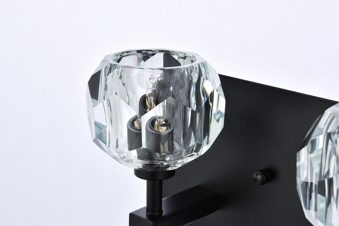 3 Light Wall Sconce In Black